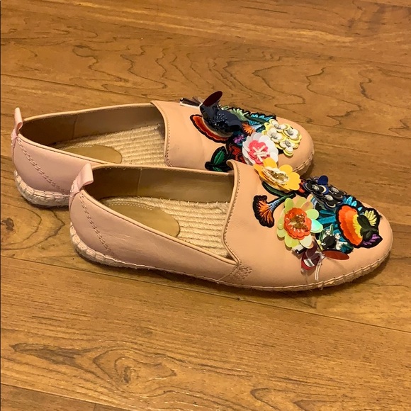 Bill blass Sutton embroidered espadrilles size 8 - Picture 3 of 4